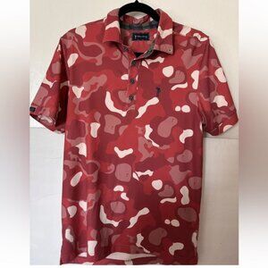 William Murray Polo‎ Shirt Golf Camo Pink Short Sleeve Stretch Mens Size Small